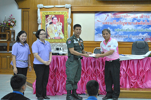 โครงการป้องกัน เฝ้าระวังและแก้ไขปัญหายาเสพติดในโรงเรียน
